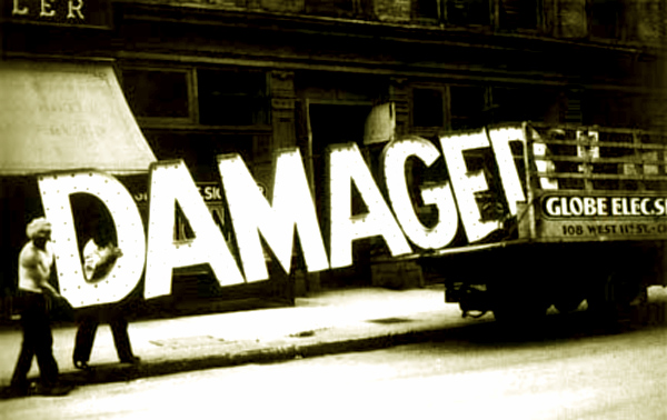 first image, sets the scene, 'damaged'
